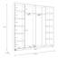Modern sliding door wardrobe, 2-doors, space-saving, engineered wood, white-1110997512