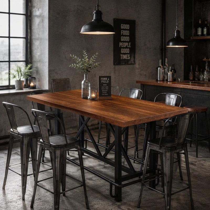 Rustic Pub Bar Counter,Sturdy Bar Table