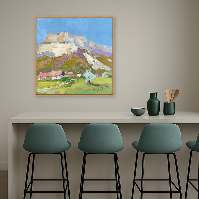 «Crimean Mountains» par Alexander Shandor, reproduction d'art sur toile encadrée, 30 x 30