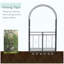 Tonnelle de jardin en métal avec portes doubles, barrière verrouillable, cadre de vigne grimpante avec motifs de cœur, arche pour mariage, décoration de fête de mariage