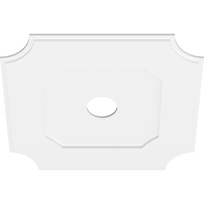 Médaillon de plafond contemporain en PVC de qualité architecturale 32 po x P 5 po x P 19 po x P 1 po