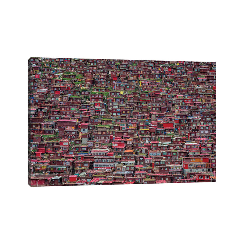 Larung Gar 1 Piece Wrapped Canvas Wall Art, 20.32 cm H x 30.48 cm W