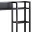  Bureau d'ordinateur avec prises de courant, lumières DEL et huche-585104449
