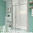 38-42" W X 71" H Piovt Swing Glass Shower Door,Pivot Frame Sliding Shower Door With 1/4"(6Mm) Clear SGCC Tempered Glass, Shower Doors,Reversible Installation-111493676