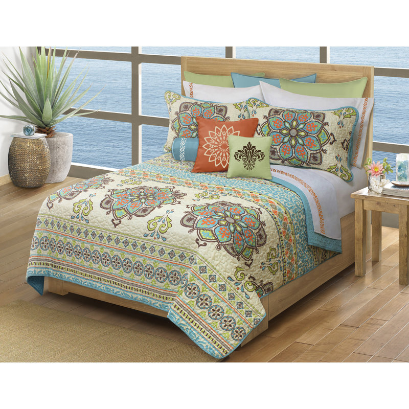 Luxury Bedding Collection Modern & Contemporary Polyester Damask Coverlet, King Bedspread + 2 King Shams