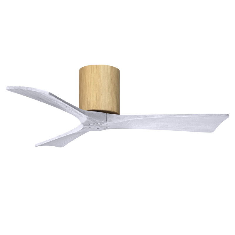 Ventilateur de plafond à 3 pales Olivier, Blanc mat, Érable clair, 42"