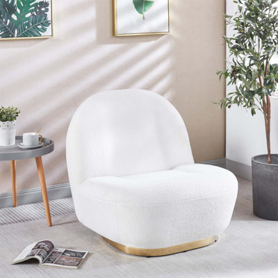 Modern Trimm Swivel Accent Chair with Stainless Steel Base, Perfect for Adding Style and Comfort to Any Room