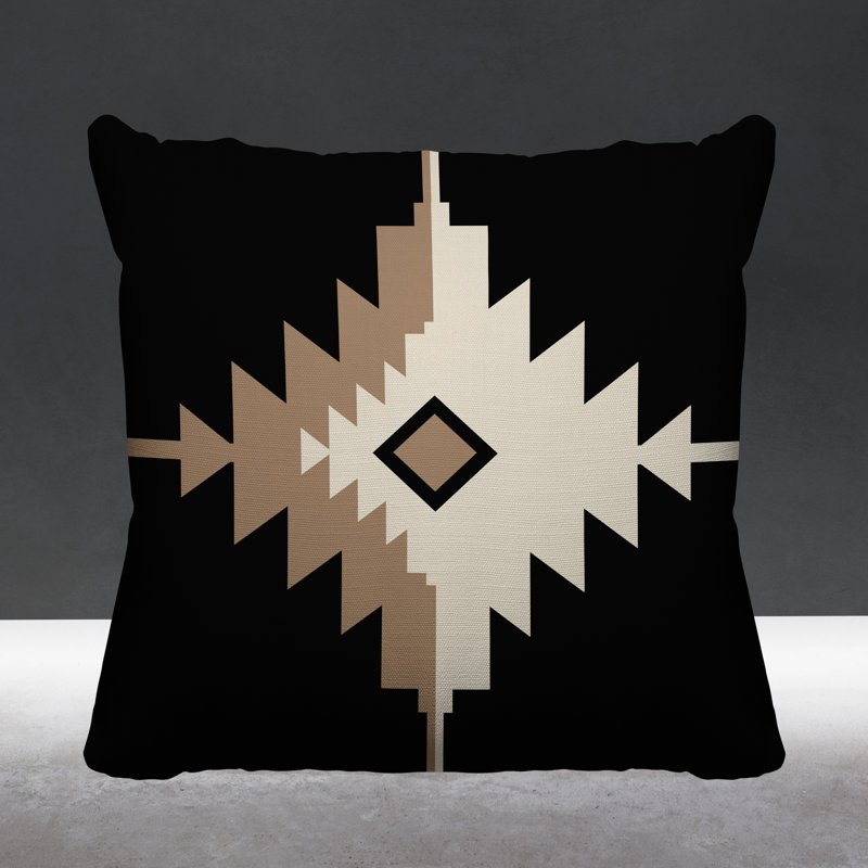 Askii Outdoor Reversible Throw Pillow, 17W" x 17H", Beige