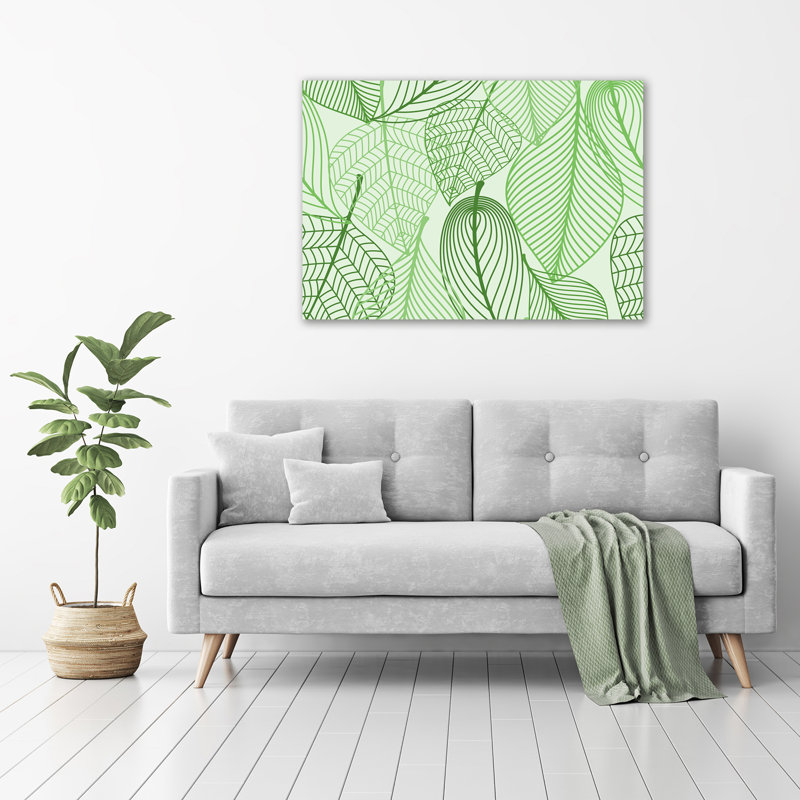 Leaves Pattern - Wrapped Canvas Print