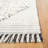Vermont Flat Weave Wool/Cotton Striped Rug in Ivory/Black-2001623584