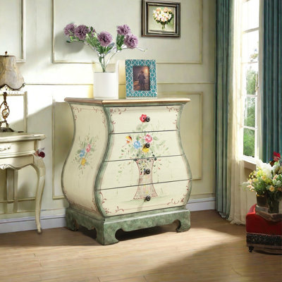 Geometric Two Door Seven Drawer Cabinet