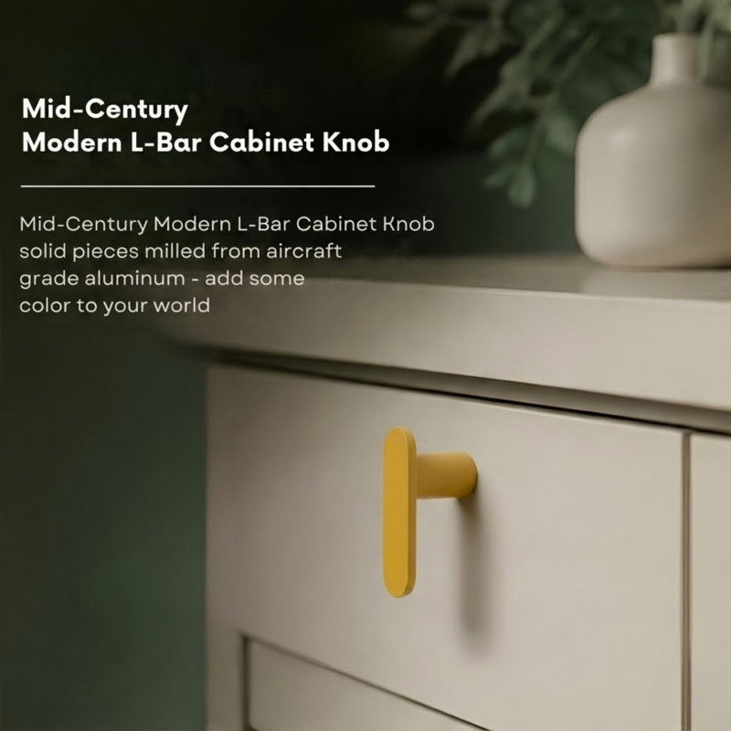 2" Bar Knob, Sunflower(Yellow), 1"