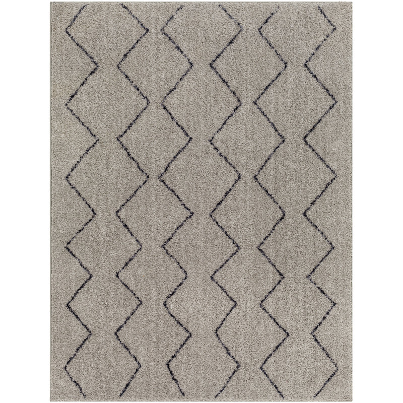 Pewter Machine Washable Area Rug, Rectangle 8'10" x 11'9"
