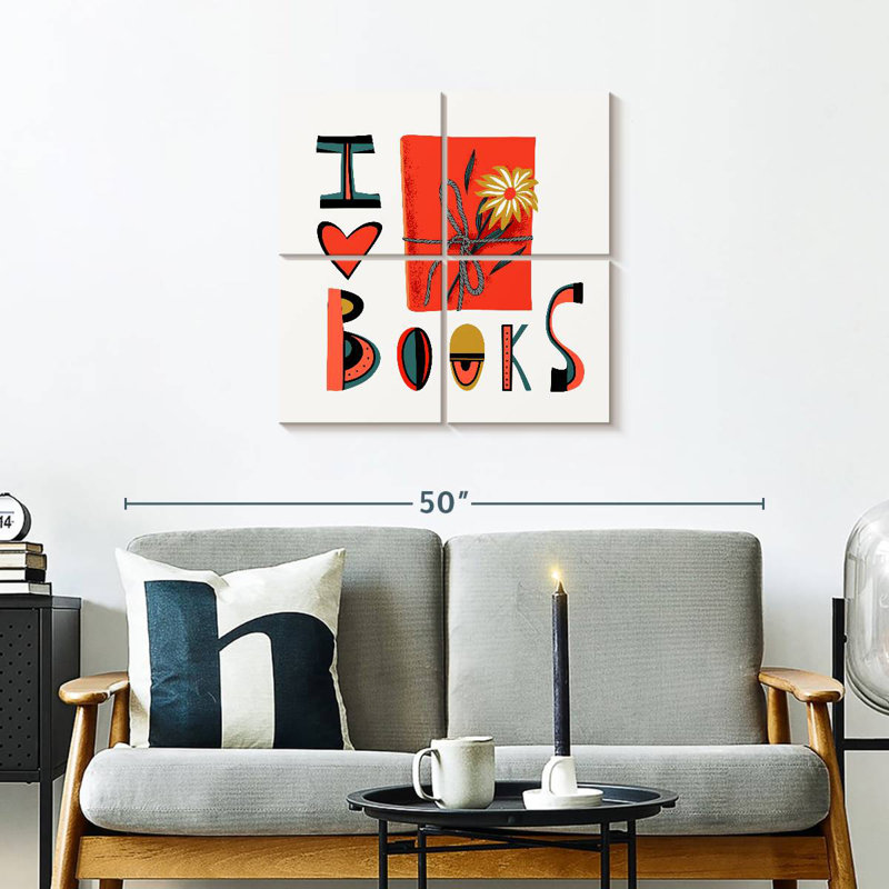 Senne - J'aime les livres, H 26 po x l 26 po