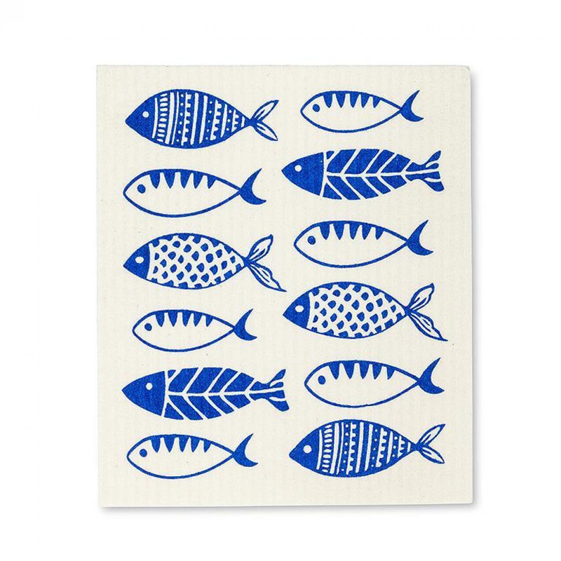Set Of 2 Simple Fish Dishcloth