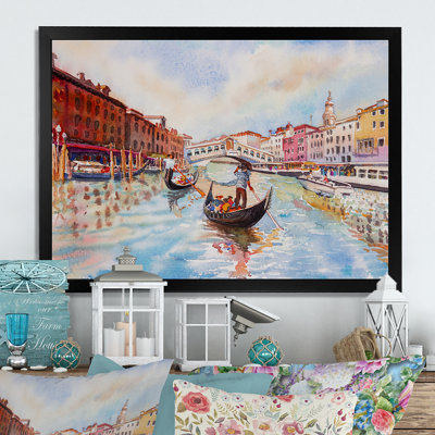 " Venice Canal Illustration During Summer "