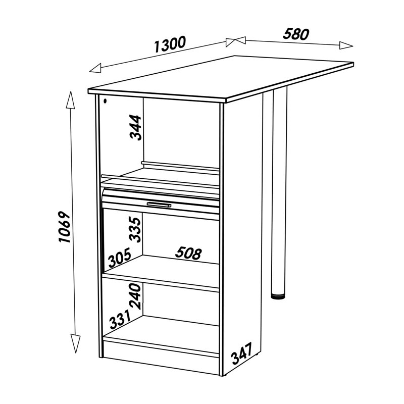Eoin Wood Kitchen Island, Oak