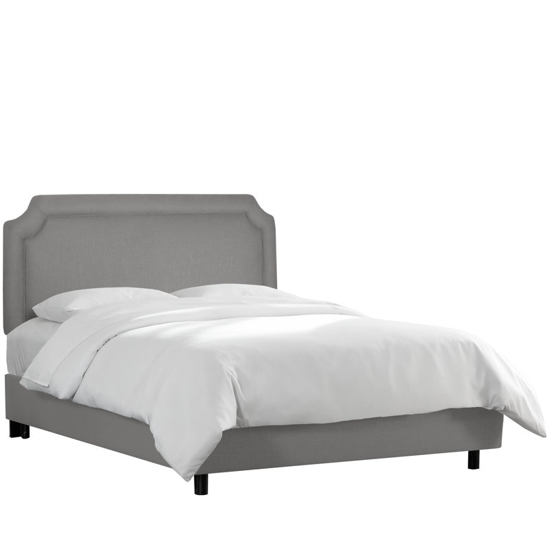 Lockington Upholstered Standard Bed, Twin, Classic Grey Linen