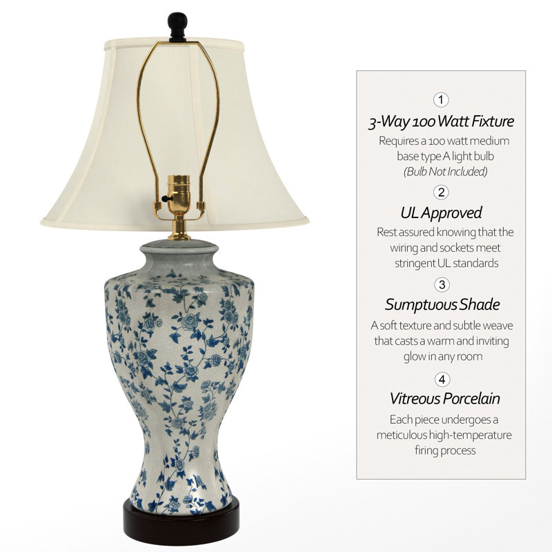 27" Blue Table Lamp