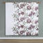 Drap-housse édredon mauve à motif floral avec draps lavables à la machine