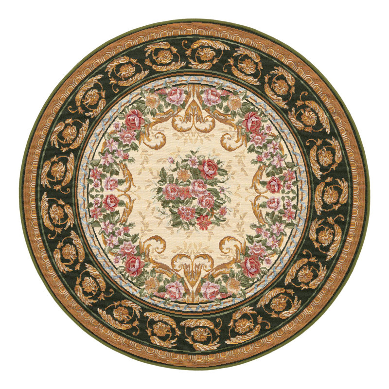 Tapis d'extérieur traditionnel, Rond 4 pi 1 po