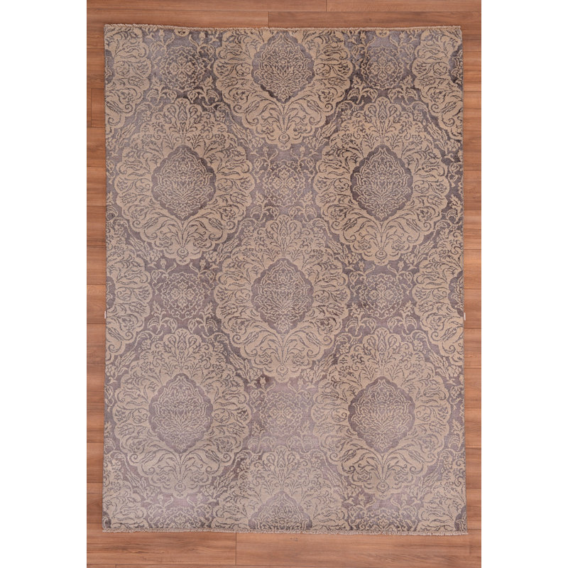 Tapis en laine brun noué à la main Original Original