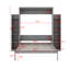 Lit escamotable avec lumières DEL et tablettes Nicara Murphy-835027257-835027260