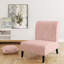 Fauteuil de chambre à motif géométrique rose en velours