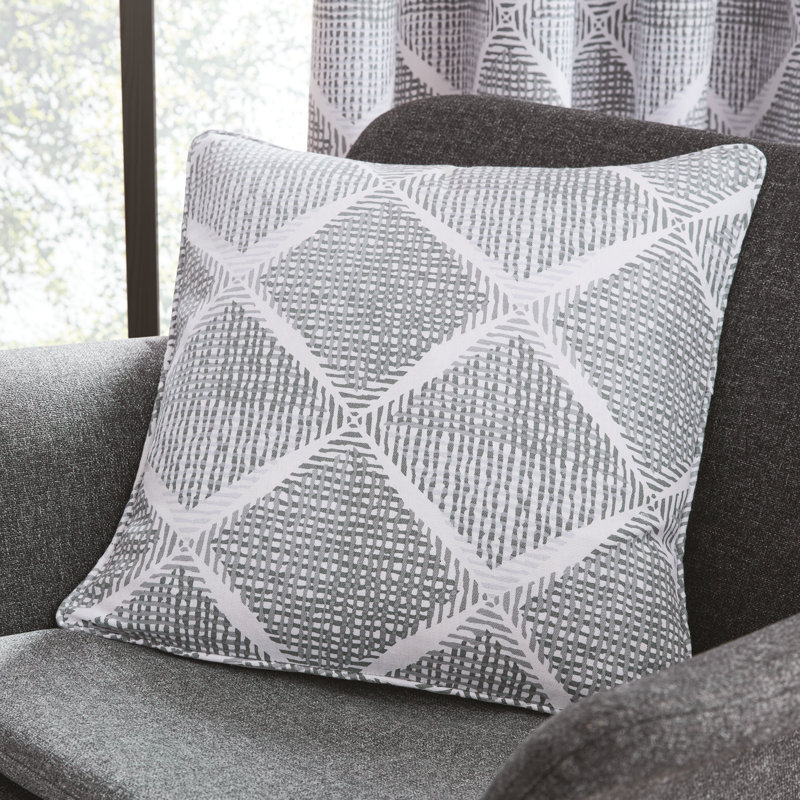 Geo Textured Diamond Filled Cushion, Green