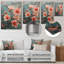  «Pink Gray Cherry Blossom Feminine Charm II - Décoration murale cerisier en fleurs-106118456-134423516