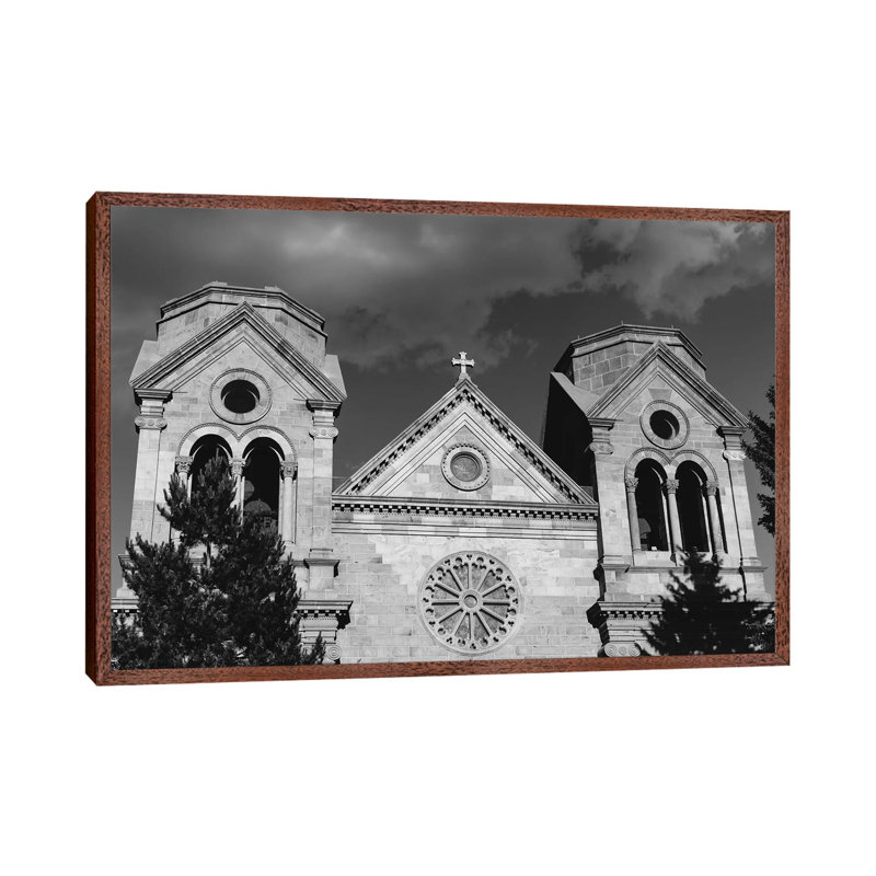 Cathedral Basilica Of St. Francis Of Assisi by Bethany Young - Print on Canvas, Classic Brown Wood Framed