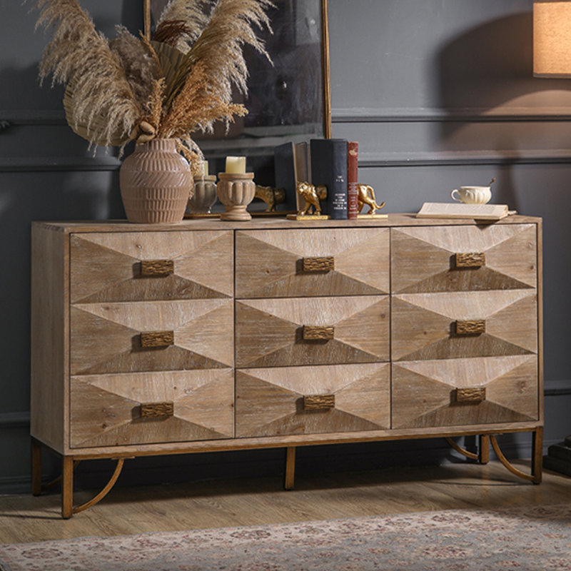 Buffet Retro, H 32,09 po x l 59,45 po x P 17,32 po