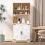 Garde-manger avec 2 portes, garde-manger moderne à 3 niveaux avec tablettes, garde-manger autoportant, garde-manger pour la cuisine, la salle à manger