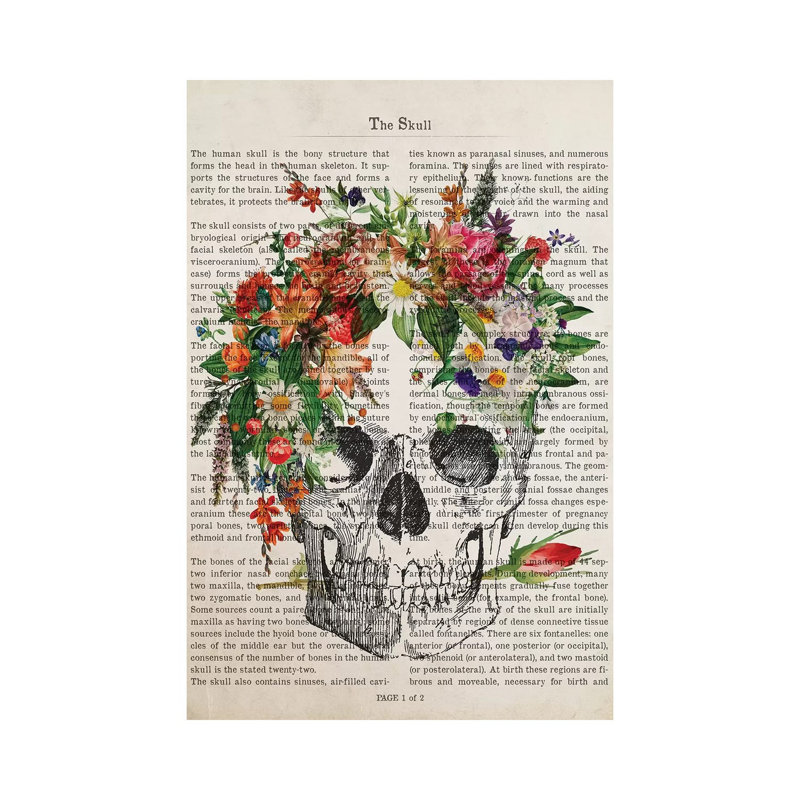 «The Skull» par Aged Pixel, impression sur toile tendue, H 12 po x l 8 po x P 0,75 po