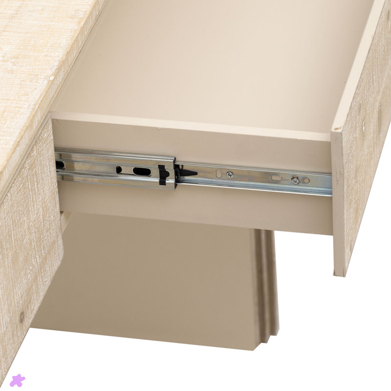 Modern Console Table,Entryway table,Hoyer table with Two Top Drawers, Natural Wood