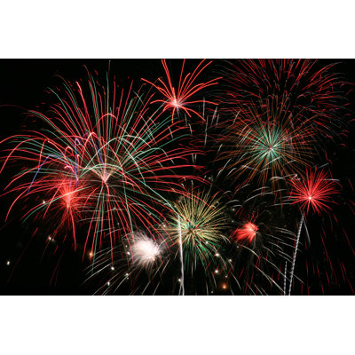 Feux d'artifice - photographie sur toile tendue