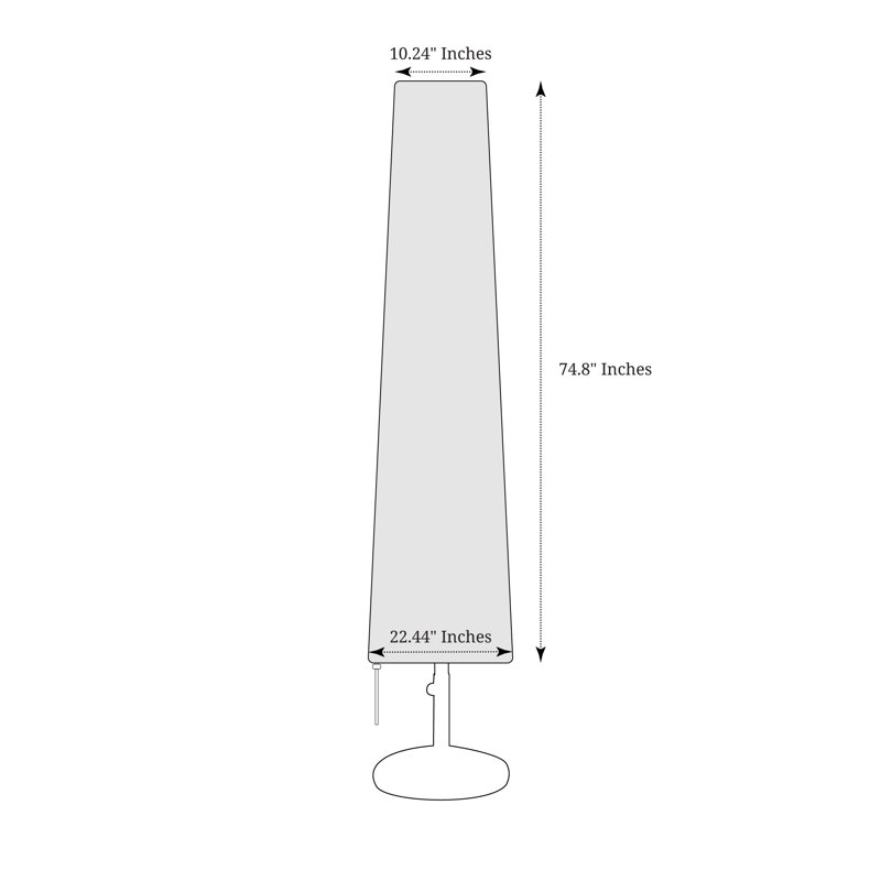 Alyah Patio Umbrella Cover, Waterproof 1000D PVC-Coated UV & Tear-Resistant Patio Umbrella Cover with Drawstrings, Blissun Umbrella