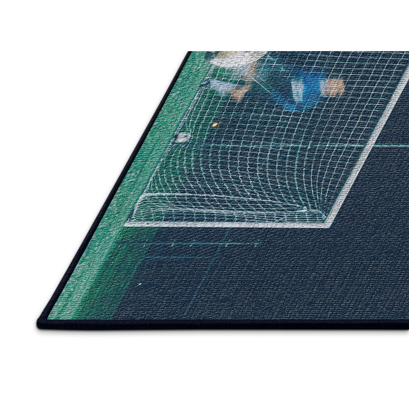 Tapis bleu soccer Soccer in Motion, Rectangle 2 pi x 5 pi