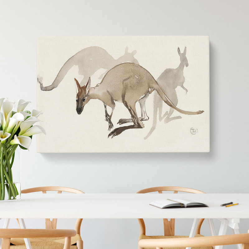 Kangaroos by Theo Van Hoytema - Wrapped Canvas, 50cm H x 76cm W x 3cm D