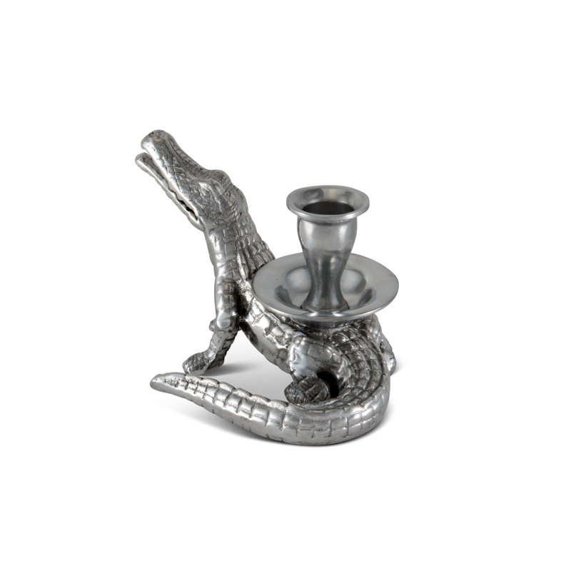 Alligator 4.25'' H Metal Tabletop Candlestick