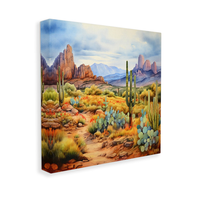 "Vast Desert Mesa Wraraps Canvas" par RB sur toile, H 30 po x l 30 po
