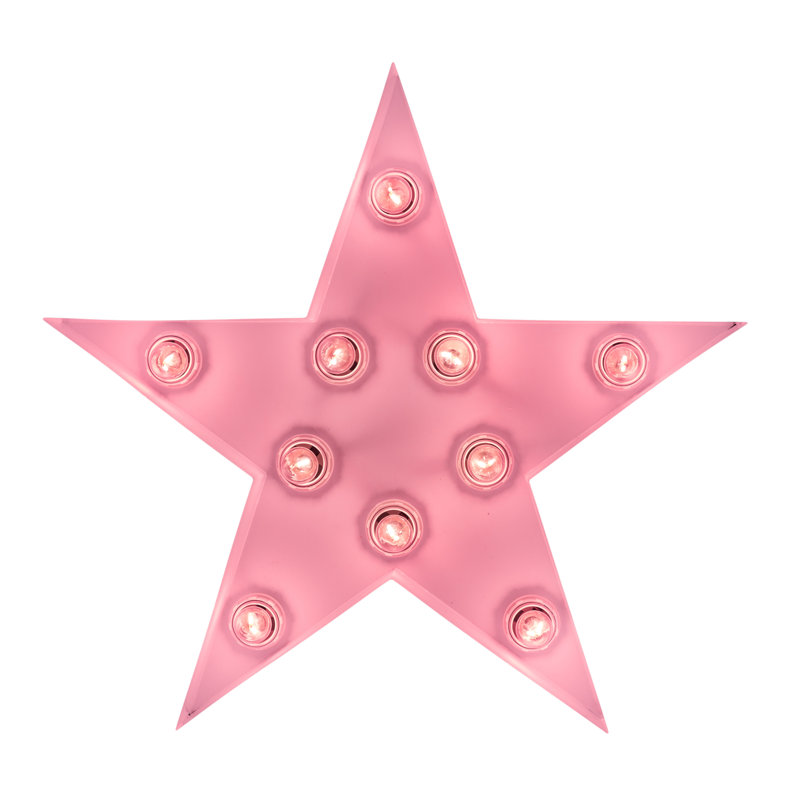 Metal Novelty Lamp, Baby pink