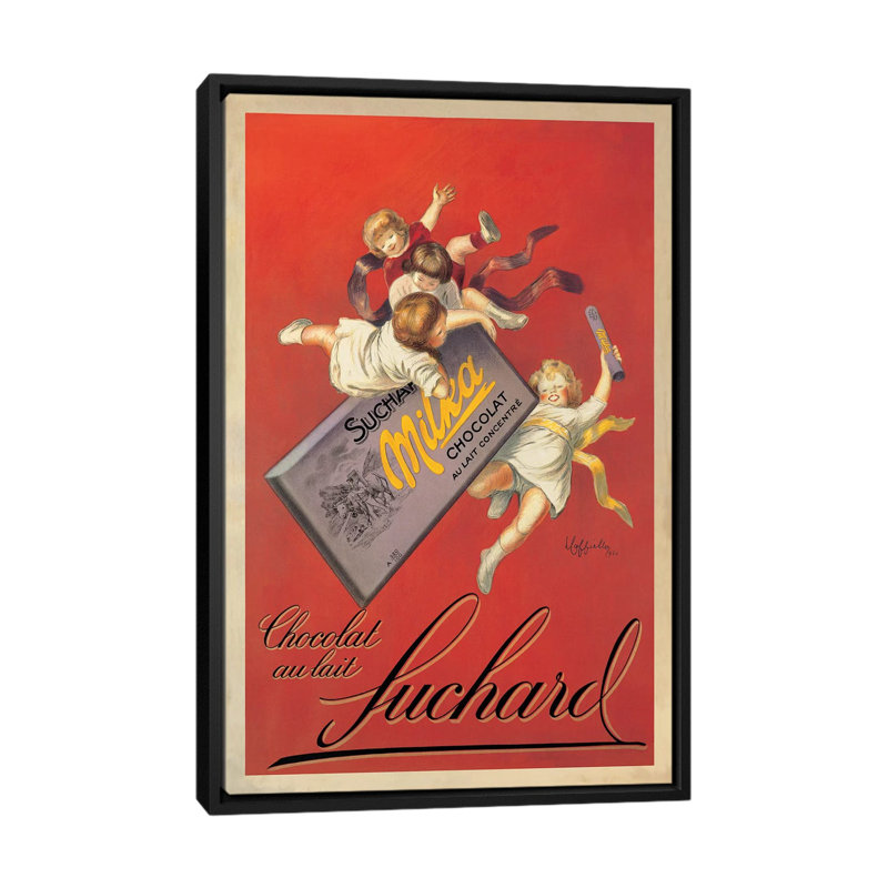 « chocolat suchard » par leonetto, cappiello affiche, impression sur toile, H 26 po x l 18 po x P 1,5 po, Pas de tapis
