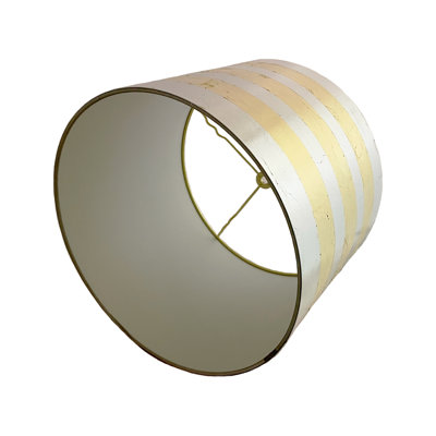 Shallow Drum Two Tone Gold Leaf And Silver Leaf Shade