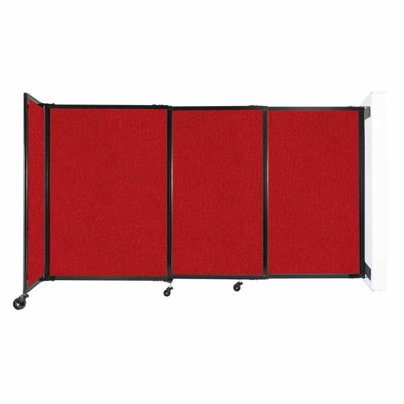 Cloison coulissante 5 pi, Rouge, H 48 po x l 86 po x P 1 po