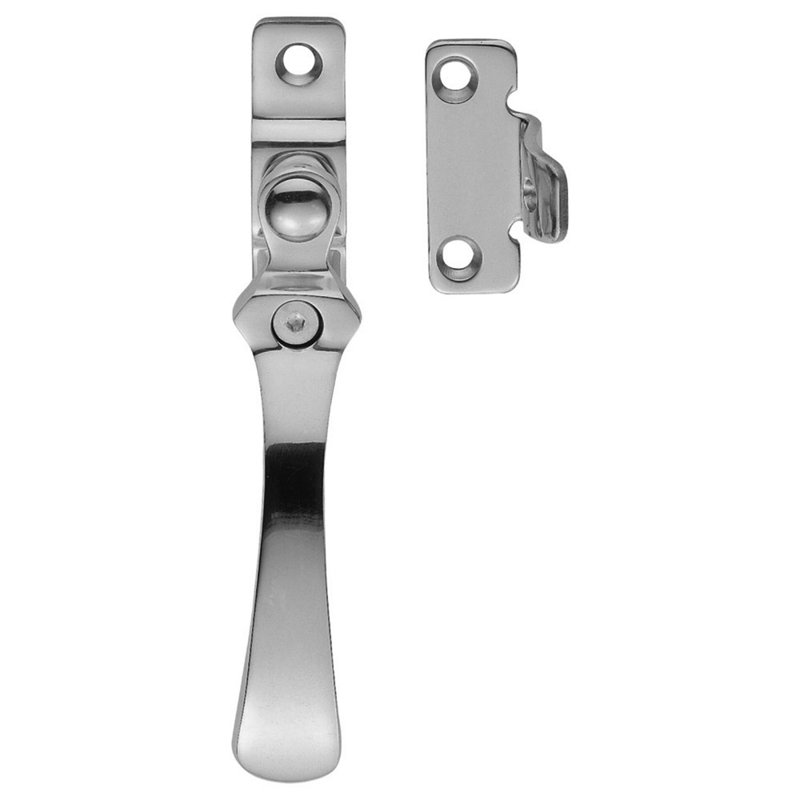 Fet Victorian Casement Fastener, Polished Brass