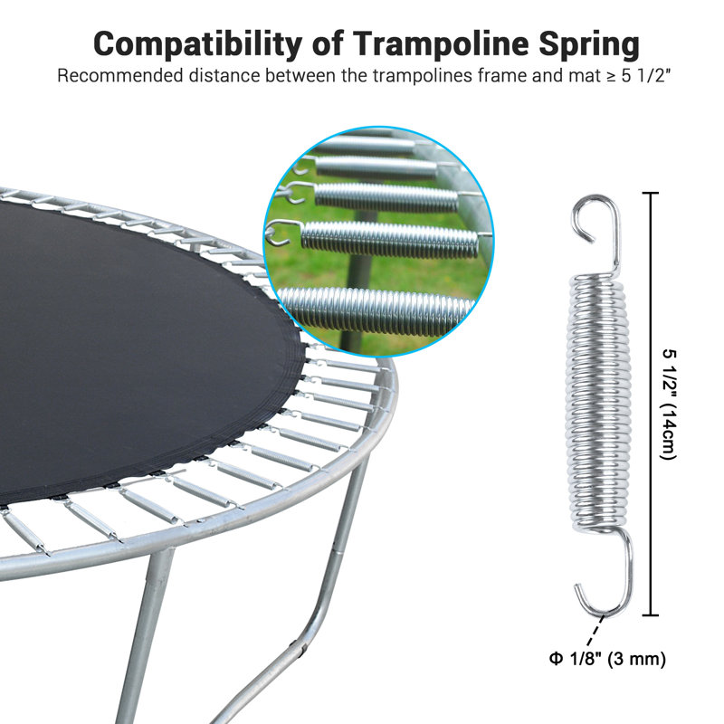 Yes Trampoline Springs Ressorts de rechange en acier galvanisé robuste Accessoires de trampoline Pièces de trampoline, 80