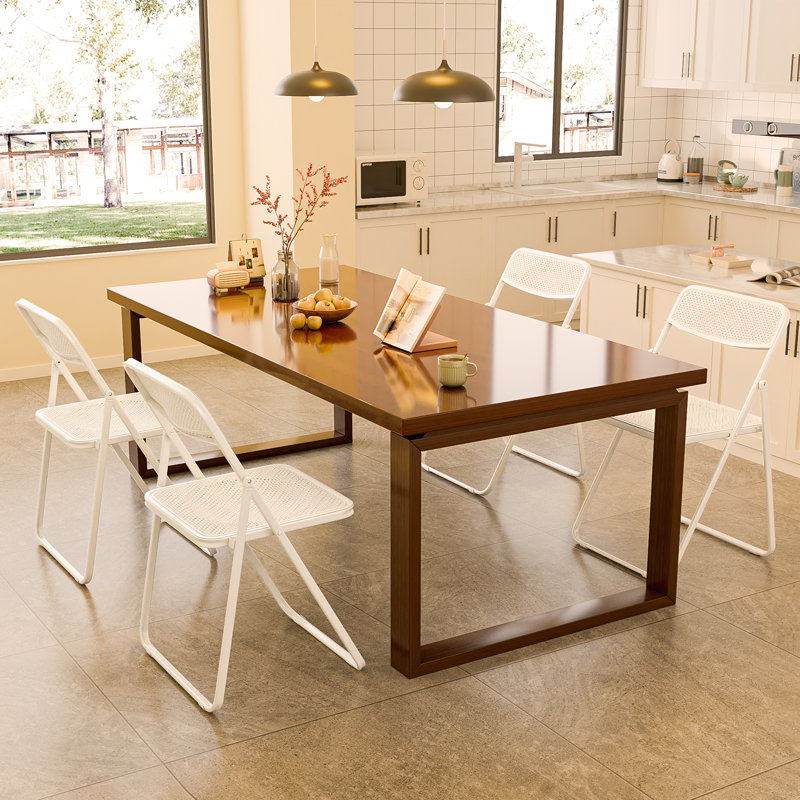 Chaise pliante en plastique imitation rotin (ensemble de 4), Blanc