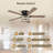  Cissline 56" Elegant Crystal Flush Mount Ceiling Fan with Light Kit, Remote & App Control for Living Room/Bedroom