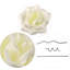 50 pièces 50 po, crème, touche rose véritable - fleurs en soie